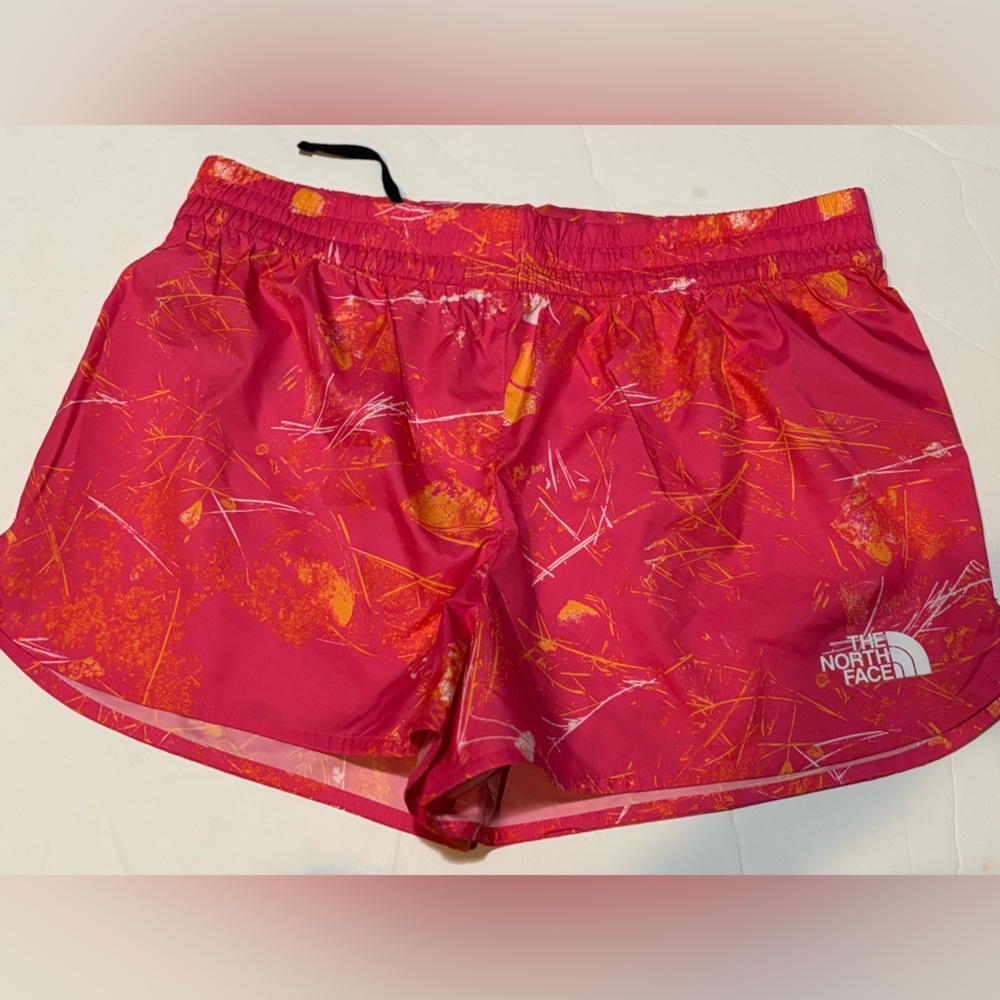 NWT THE NORTH FACE Vibrant Pink and Yellow Athletic Shorts Size M